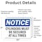 Signmission Cylinders Must Be Secured At All Times, 10 in W x Rectangle, Vinyl Decal OS-2PACK-NS-D-710-L-15387 - alternate 3